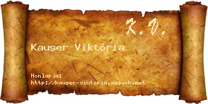 Kauser Viktória névjegykártya